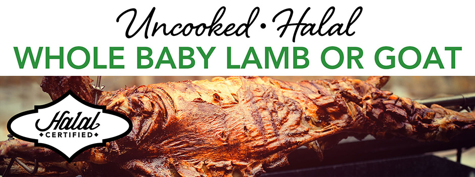 Image of whole baby lamb or goat