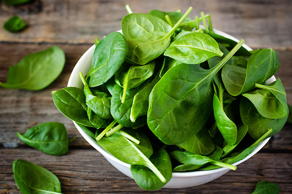 bowl full of spinach